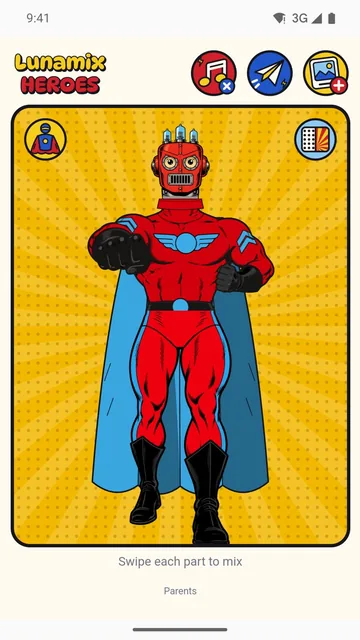 Heroes in-app screenshot